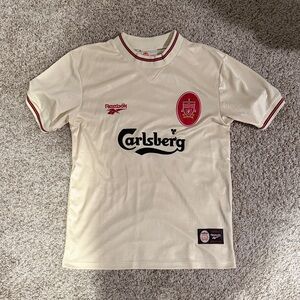 Reebok Off-White Liverpool FC Jersey with Red Details